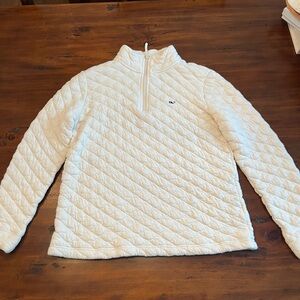 Vineyard Vines White Quilted Pullover Shep Shirt